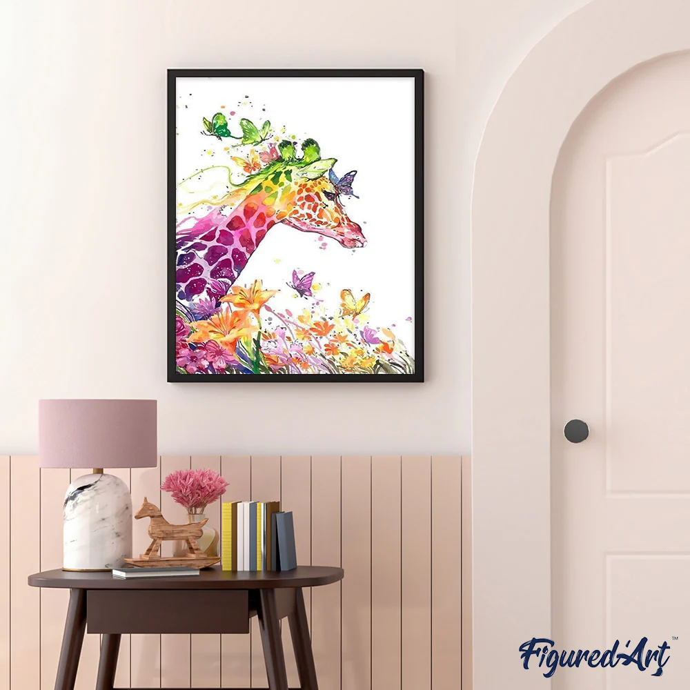Modern and Colorful Giraffe - Image 3