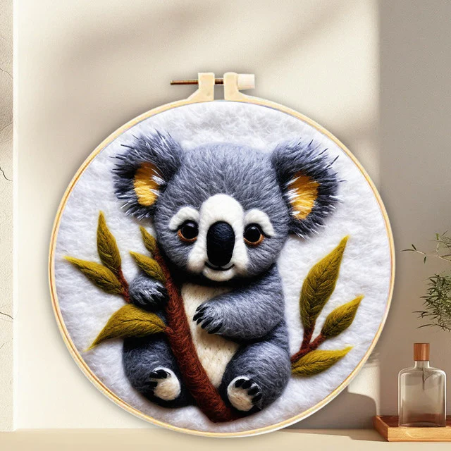 Needle Felting - Koala on a Branch