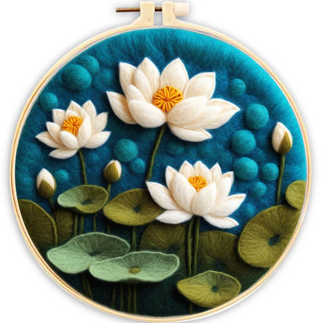 Needle Felting - Lotus Flowers