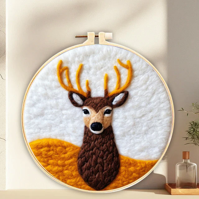 Needle Felting - Stag Bust