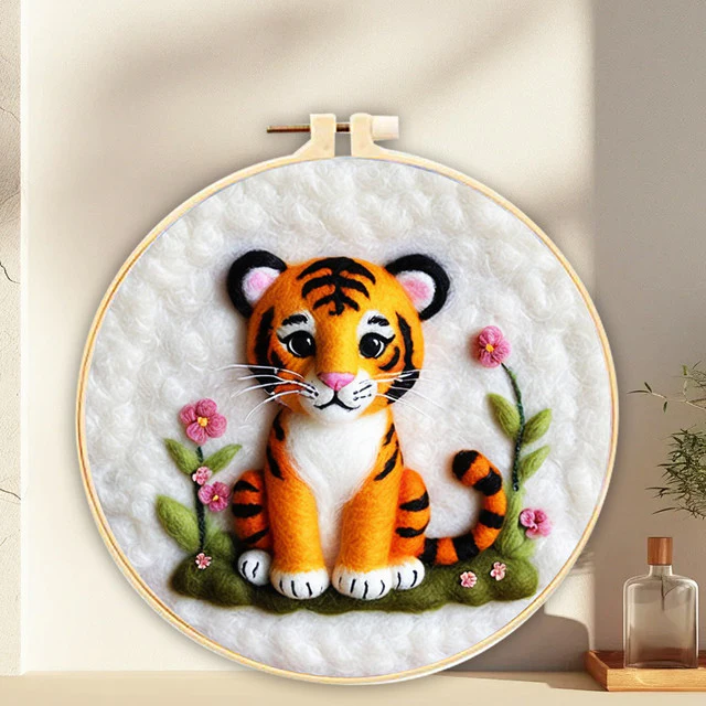 Needle Felting - Tiny Tiger Cub