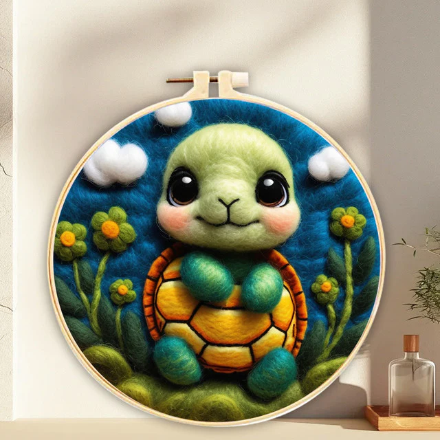 Needle Felting - Tiny Turtle