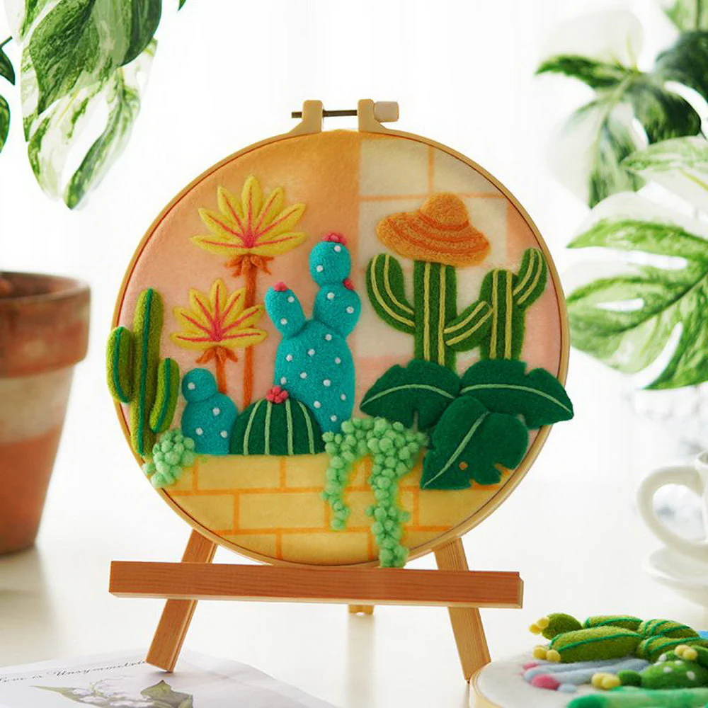 Needle Felting - Varieties of Cacti