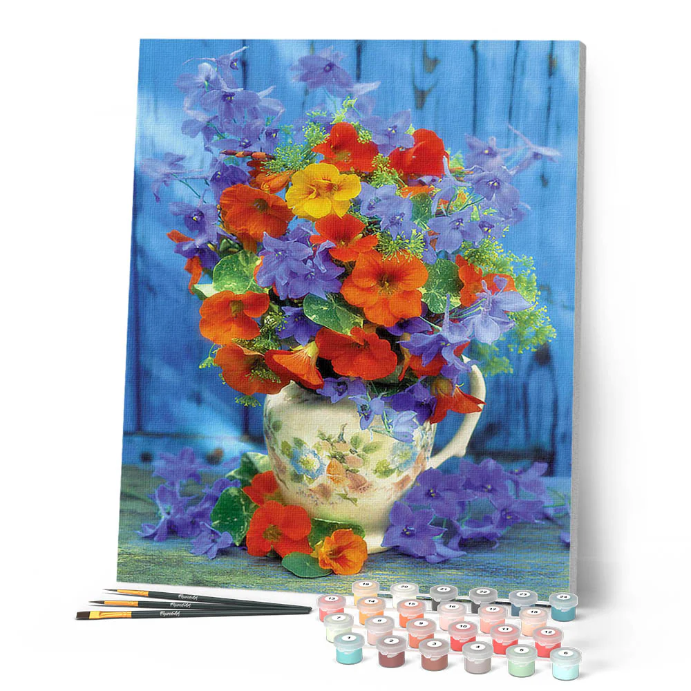 Orange and purple bouquet - Image 2