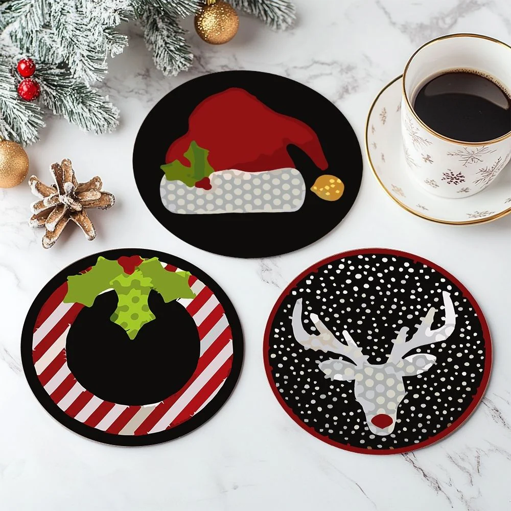 Paint by numbers 10cm Coasters (4 pieces) - Creative Christmas Gift - Image 3