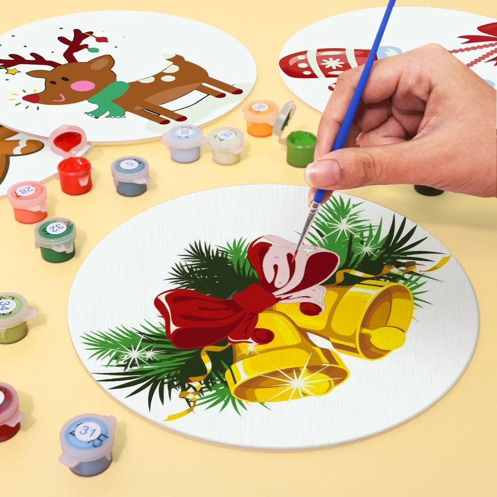 Paint by numbers 20cm Placemats (4 pieces) - Christmas Theme 1 - Image 7
