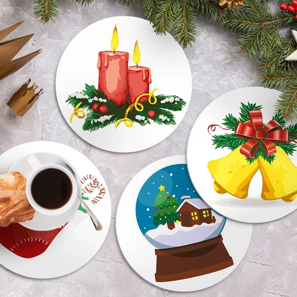 Paint by numbers 20cm Placemats (4 pieces) - Christmas Theme 2 - Image 6