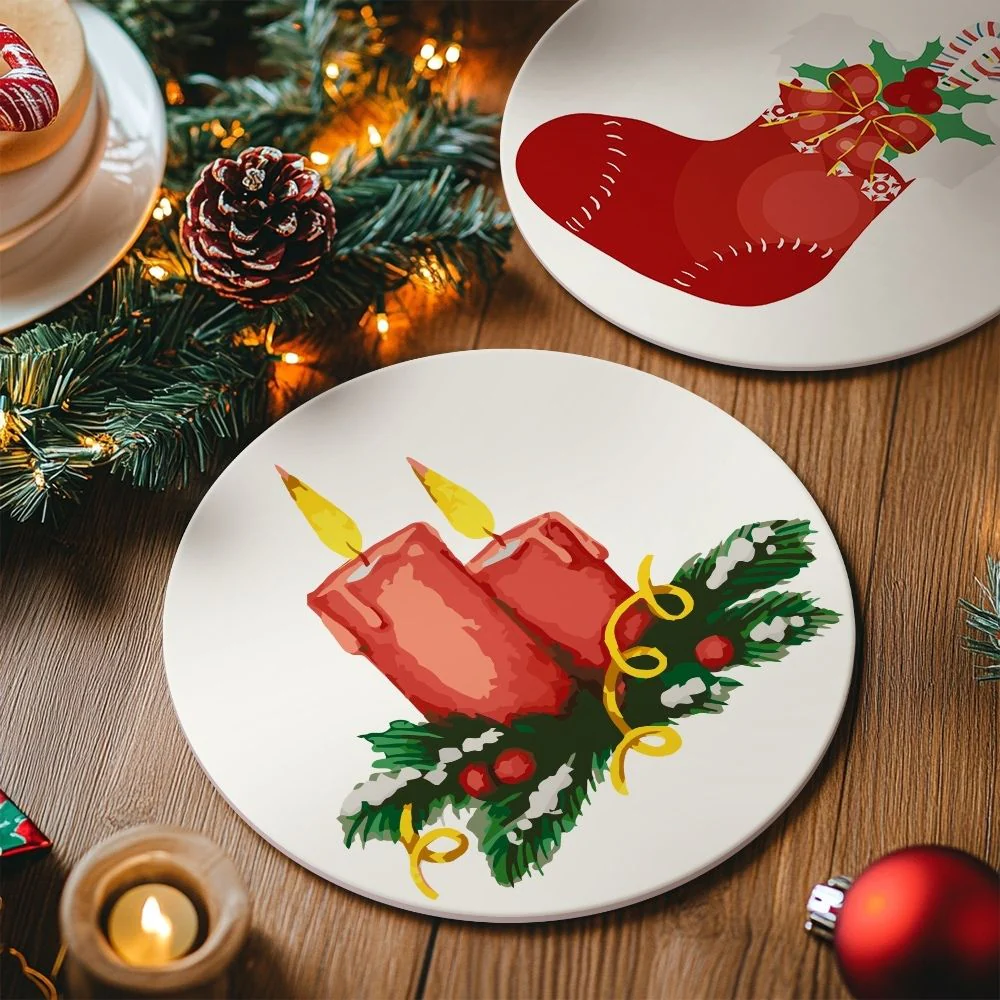 Paint by numbers 20cm Placemats (4 pieces) - Christmas Theme 2 - Image 9