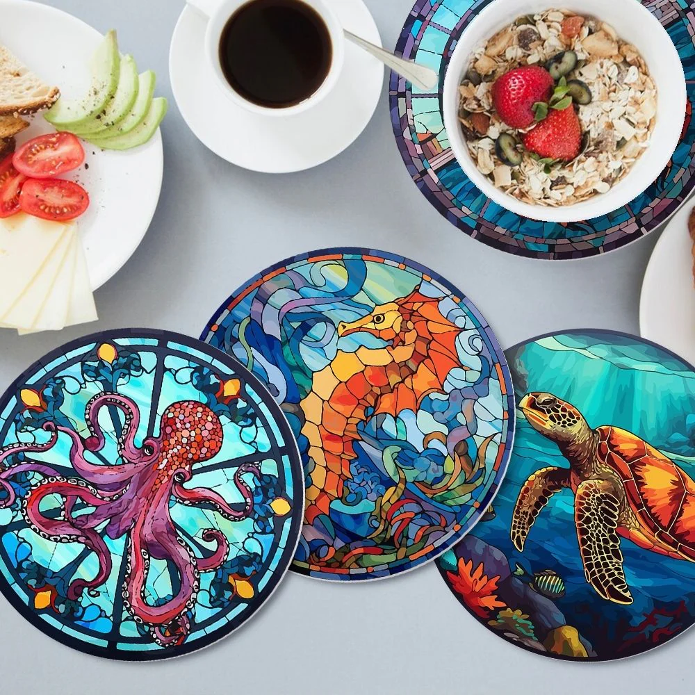 Paint by numbers 20cm Placemats (4 pieces) - Ocean Creatures - Image 9