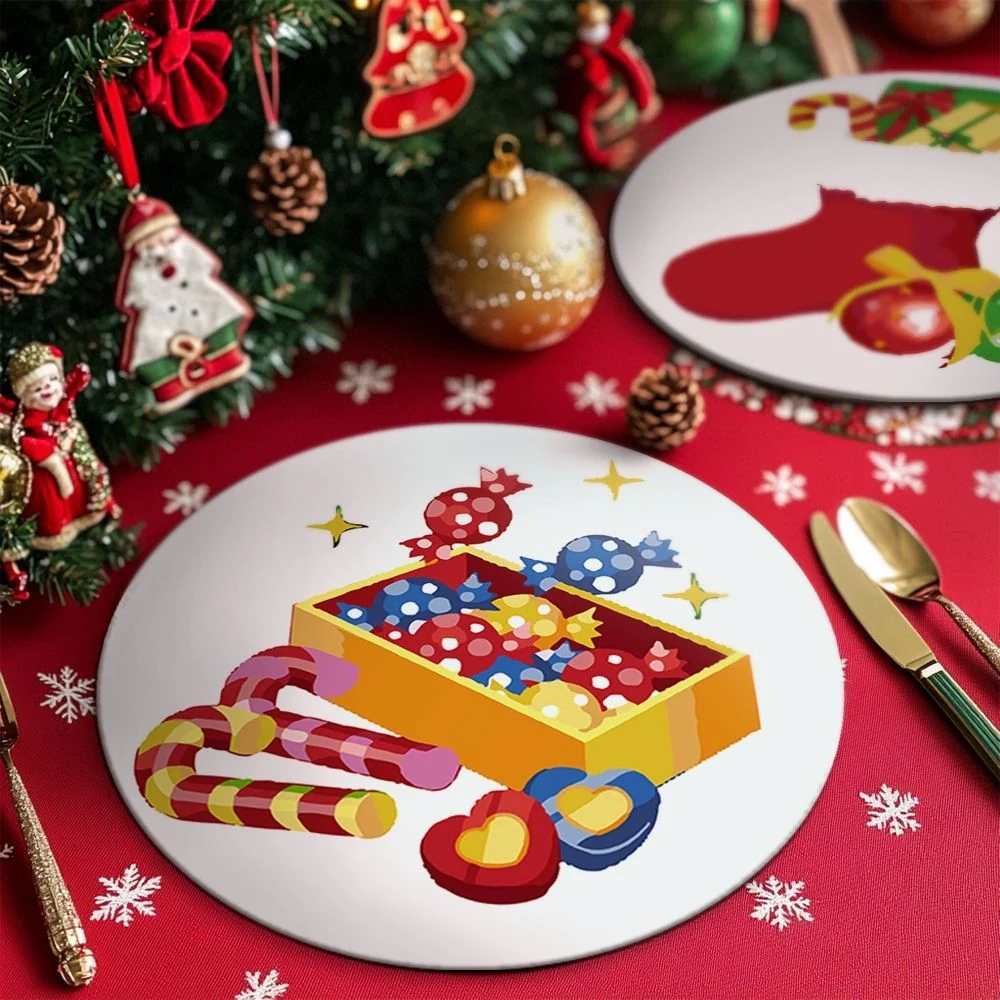 Paint by numbers 20cm Placemats (4 pieces) - Snowman - Image 6