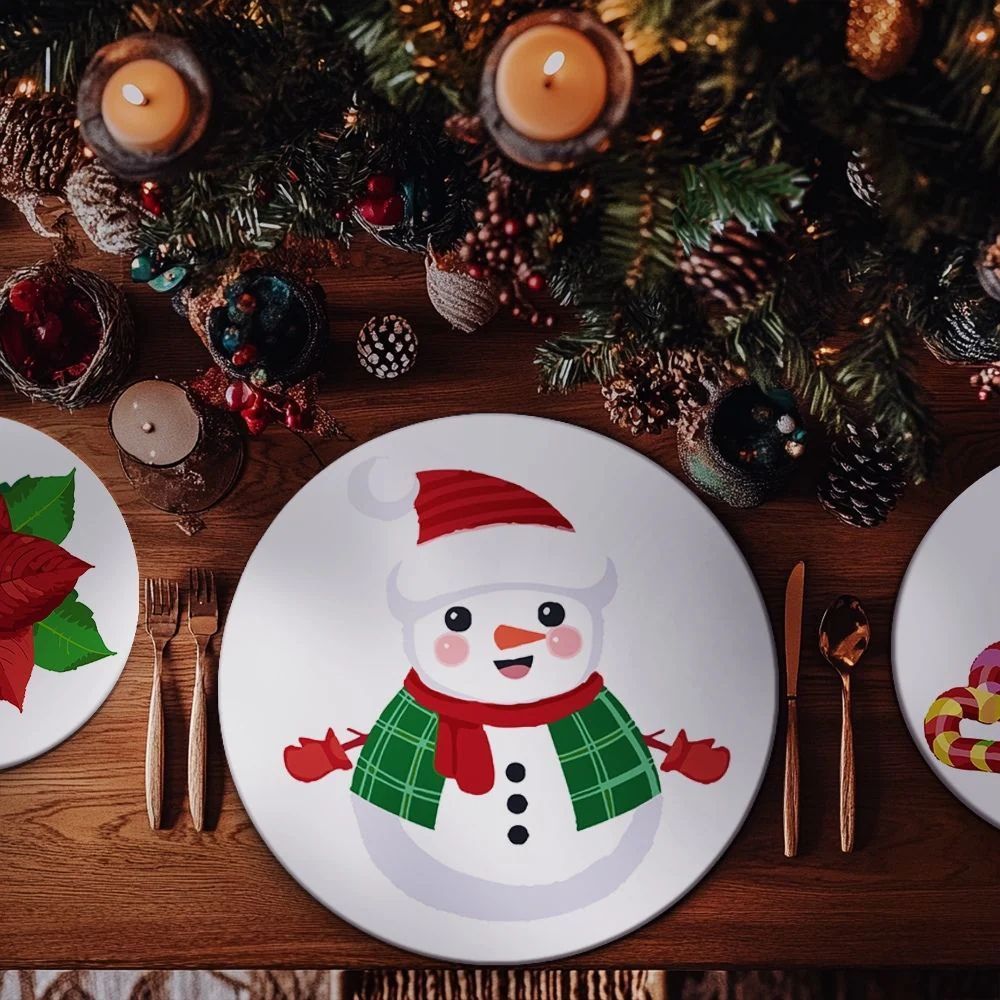 Paint by numbers 20cm Placemats (4 pieces) - Snowman - Image 9