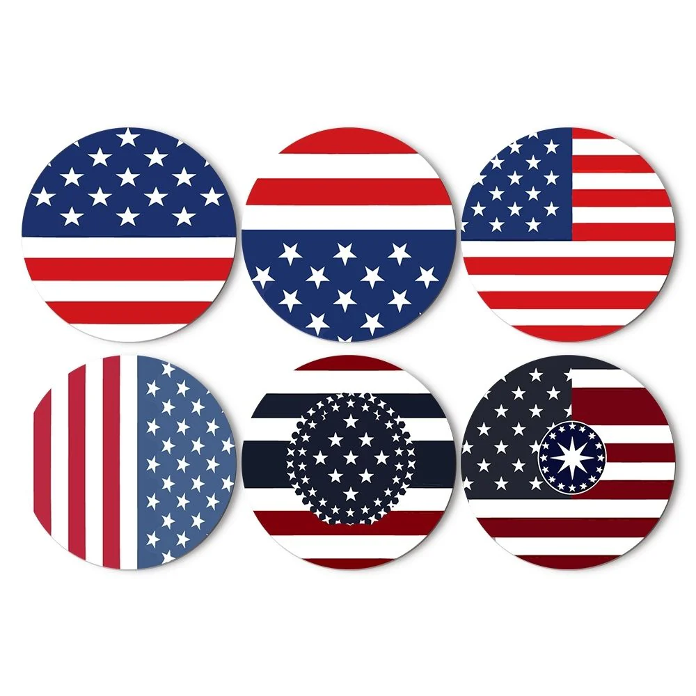 Paint by numbers 20cm Placemats (6 pieces) - American Flag