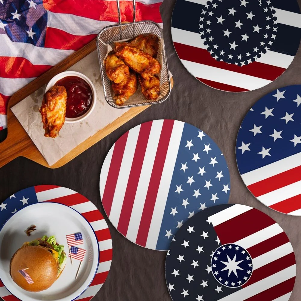 Paint by numbers 20cm Placemats (6 pieces) - American Flag - Image 3