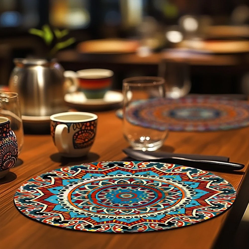 Paint by numbers 20cm Placemats (6 pieces) - Bohemian Mandala Round - Image 10
