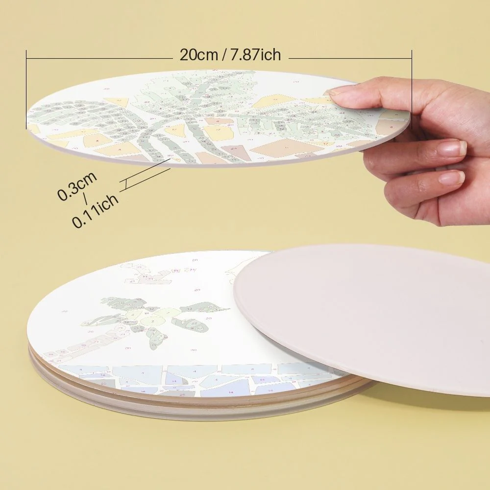 Paint by numbers 20cm Placemats (6 pieces) - Botanical and Nature - Image 12