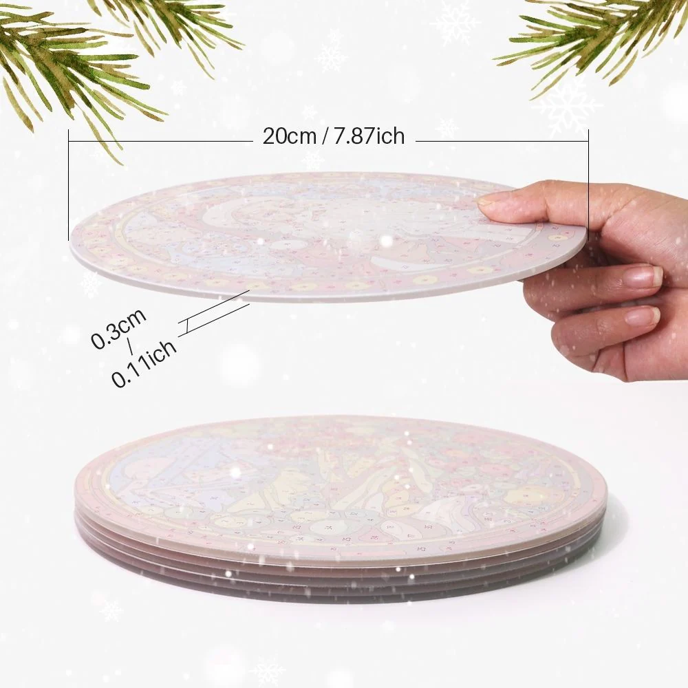 Paint by numbers 20cm Placemats (6 pieces) - Creative Christmas Gift - Image 12