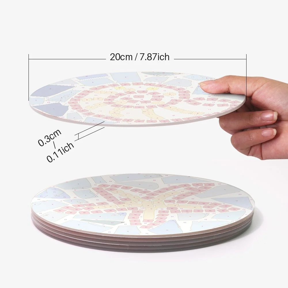 Paint by numbers 20cm Placemats (6 pieces) - Decorative Geometric Pattern - Image 12