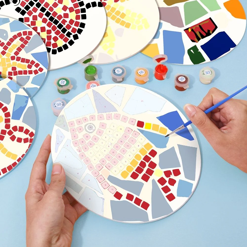 Paint by numbers 20cm Placemats (6 pieces) - Decorative Geometric Pattern - Image 4