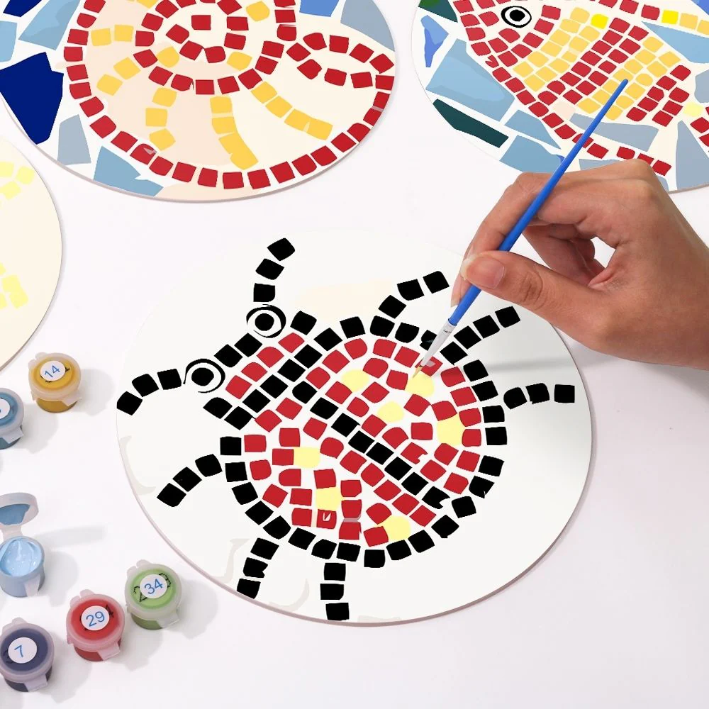 Paint by numbers 20cm Placemats (6 pieces) - Decorative Geometric Pattern - Image 8