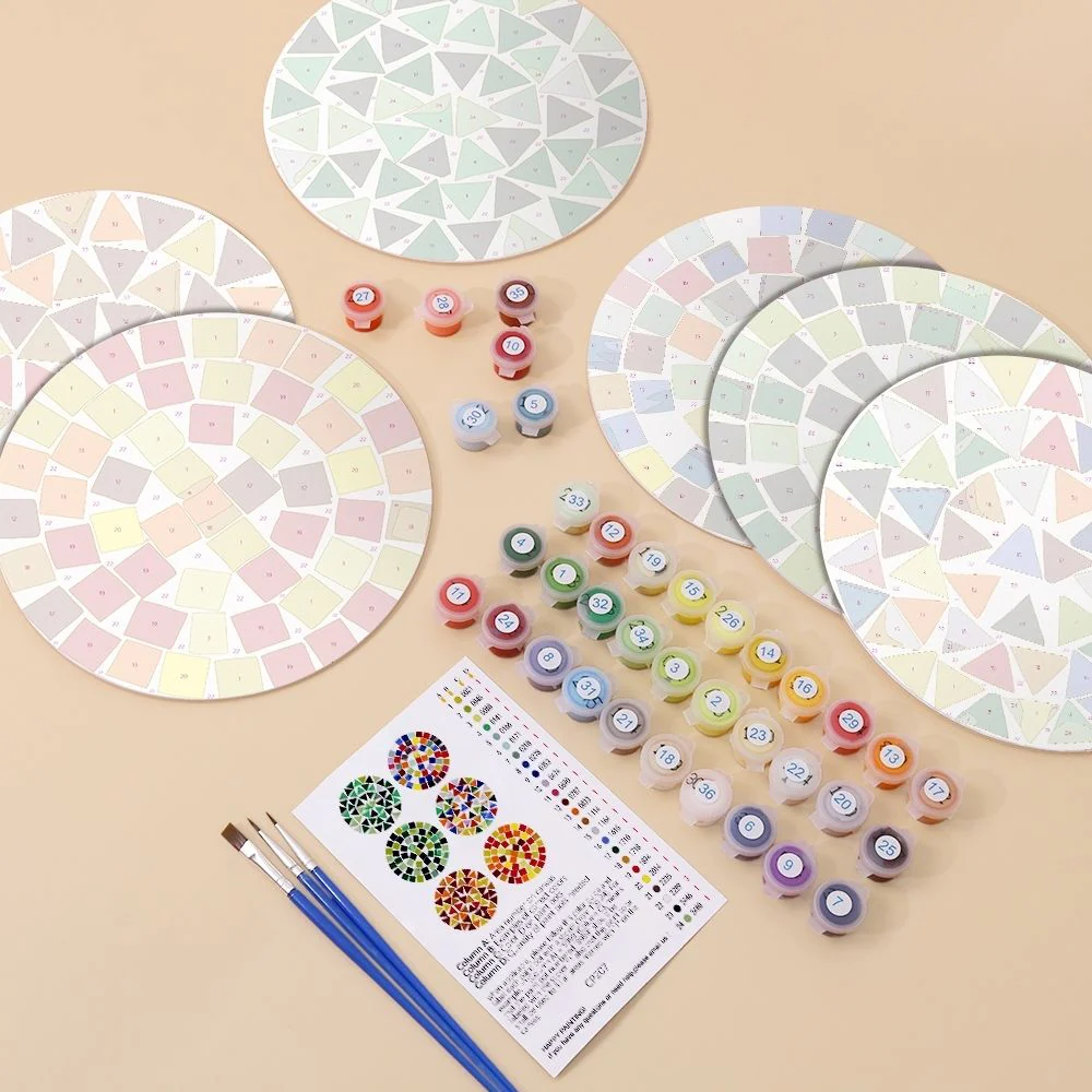Paint by numbers 20cm Placemats (6 pieces) - Modern Geometric - Image 11
