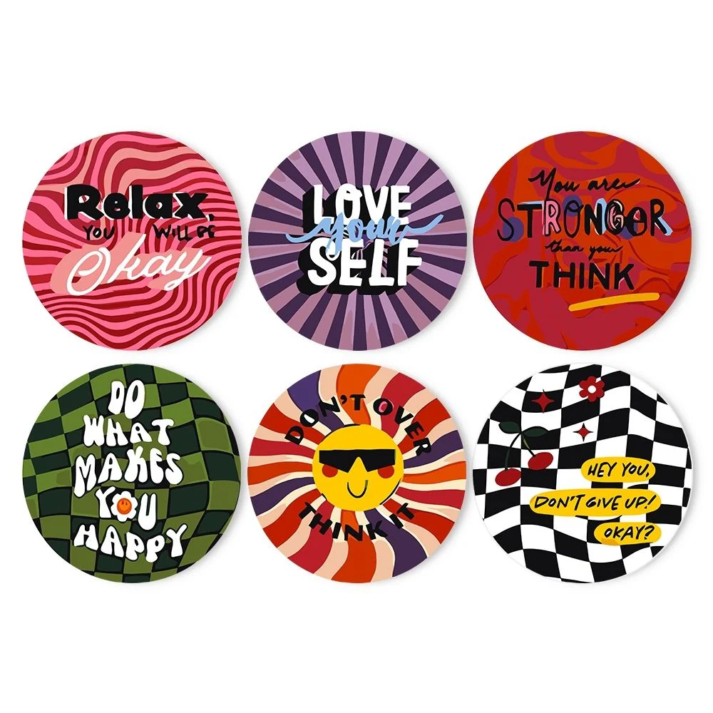 Paint by numbers 20cm Placemats (6 pieces) - Motivational Quote