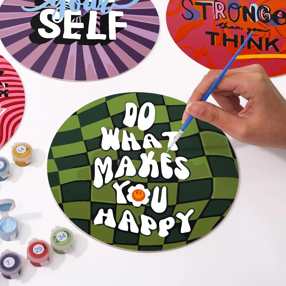 Paint by numbers 20cm Placemats (6 pieces) - Motivational Quote - Image 6