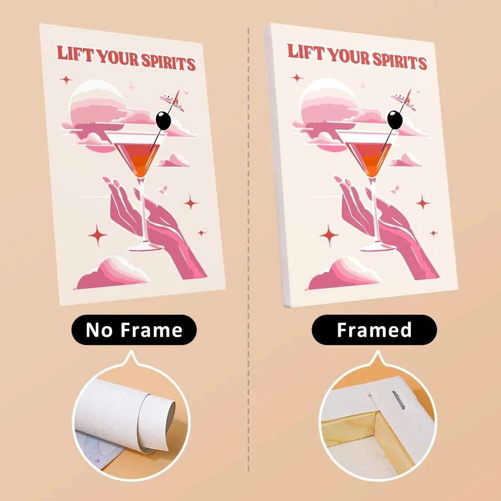 Mini Paint by numbers 15x20cm (6 pieces) - Chic Cocktail Posters - Image 8
