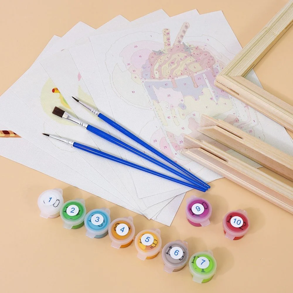 Mini Paint by numbers 15x20cm (6 pieces) - Milkshakes - Image 5