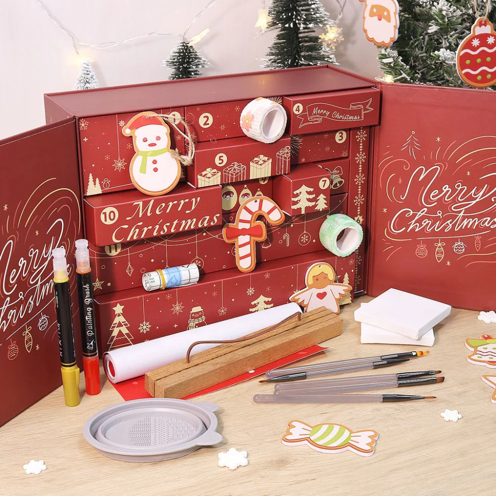 Paint by Numbers Advent Calendar 2025 - Merry Christmas (Red-12 boxes) - Image 8