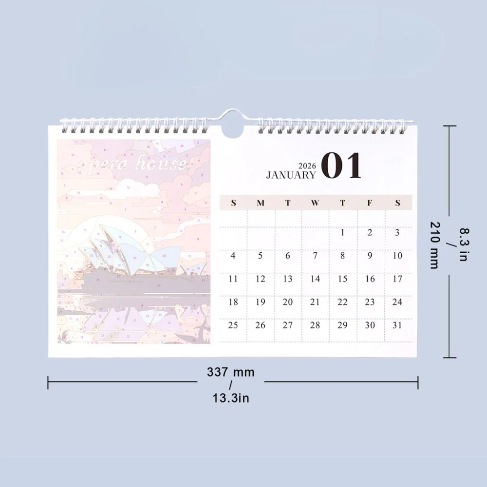 Paint by Numbers Calendar 2026 - Famous Landmarks - Image 12