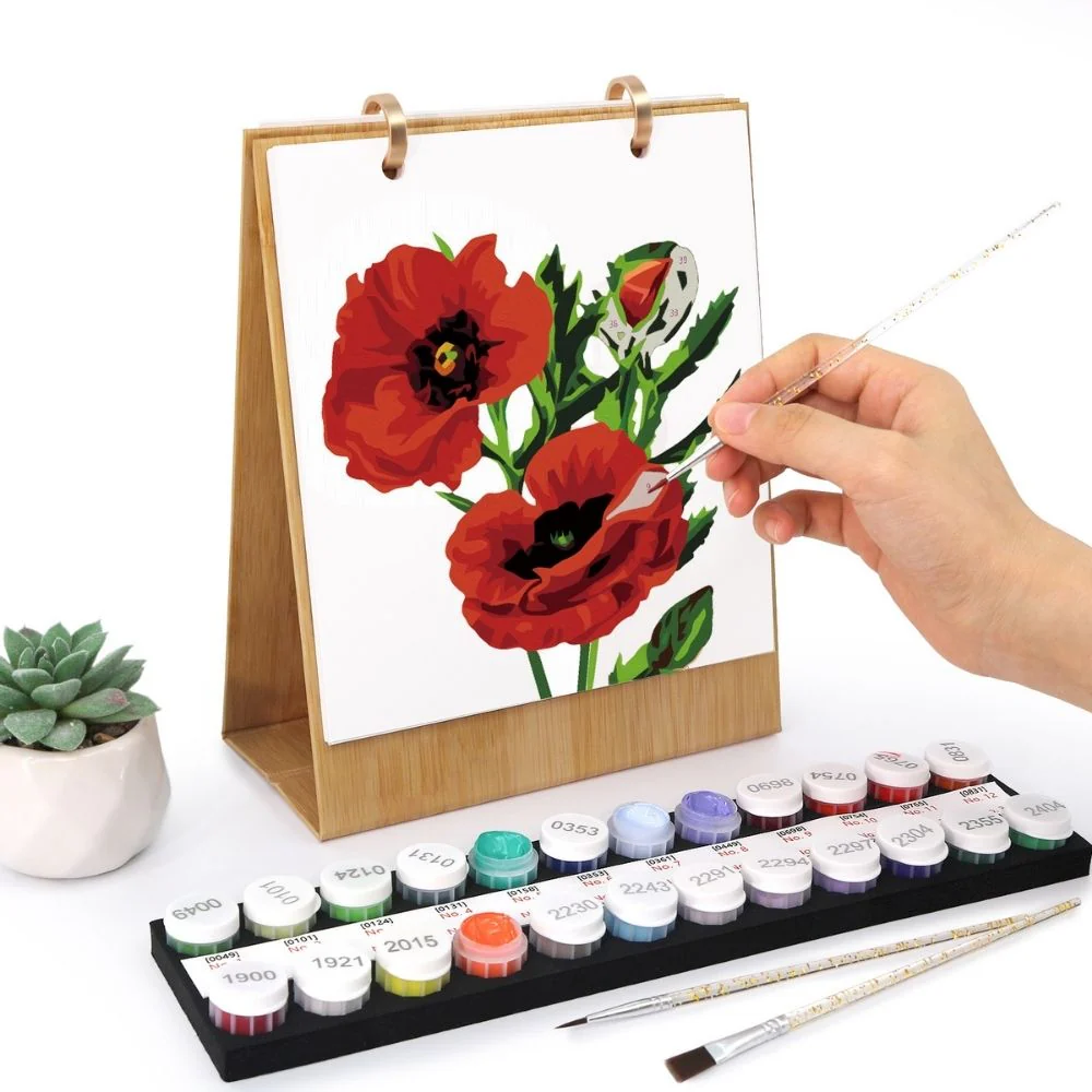 Paint by Numbers Calendar 2026 - Seasonal Flowers - Image 3