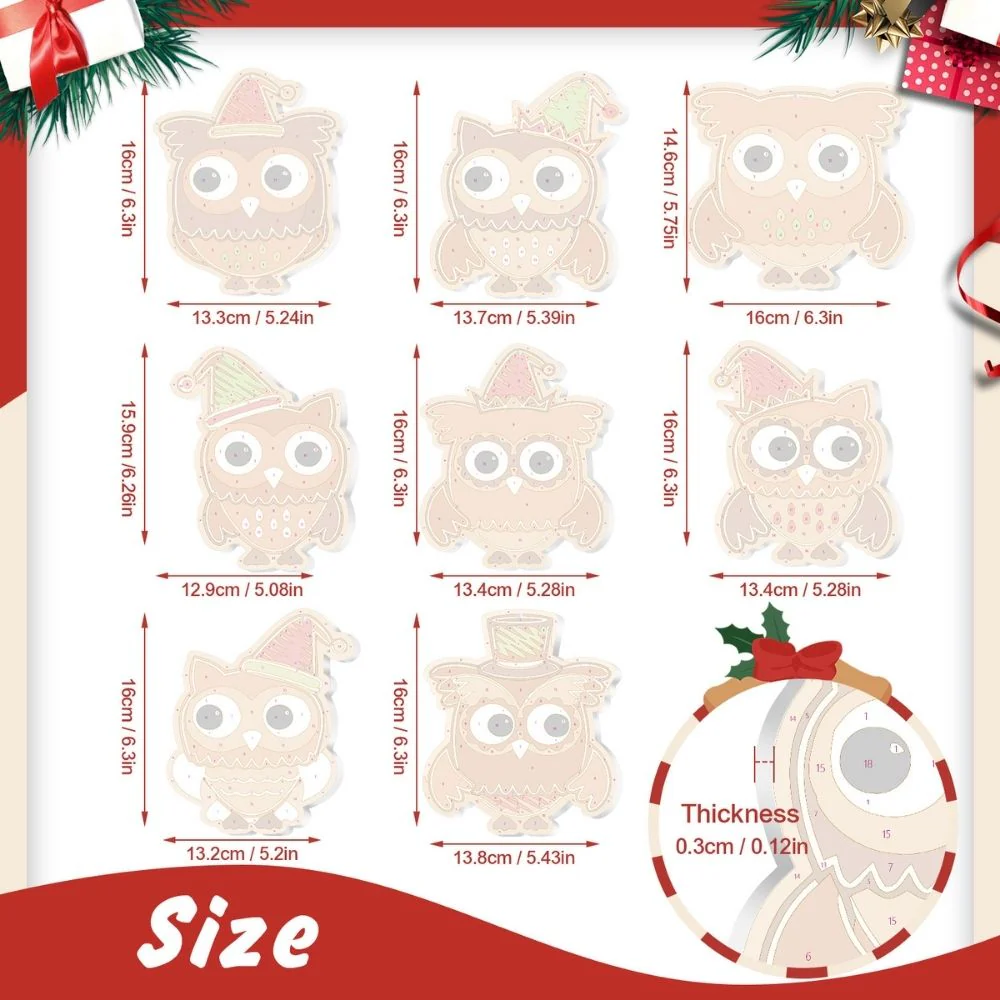 Paint by Numbers Christmas Decorations - Christmas Forest Friends Kit - Image 11