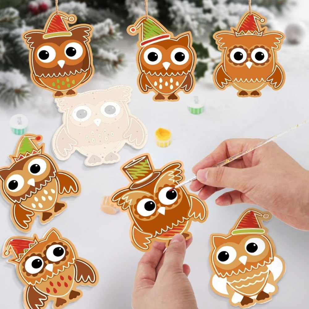 Paint by Numbers Christmas Decorations - Christmas Forest Friends Kit - Image 2