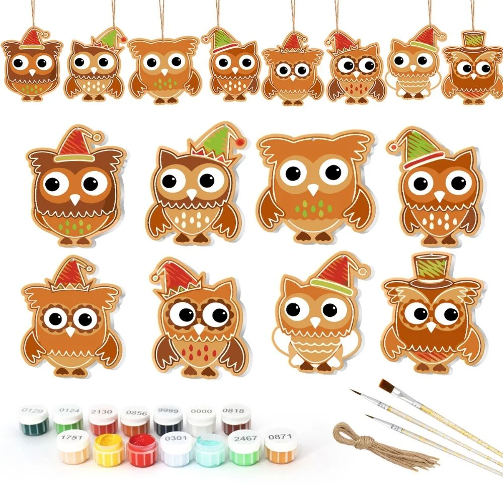 Paint by Numbers Christmas Decorations - Christmas Forest Friends Kit - Image 4