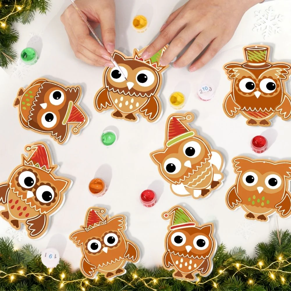 Paint by Numbers Christmas Decorations - Christmas Forest Friends Kit - Image 5