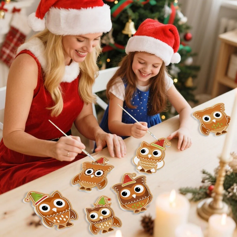 Paint by Numbers Christmas Decorations - Christmas Forest Friends Kit - Image 6