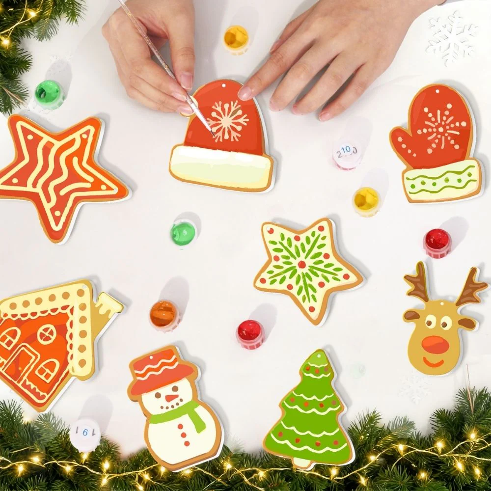 Paint by Numbers Christmas Decorations - Christmas Village Kit - Image 5