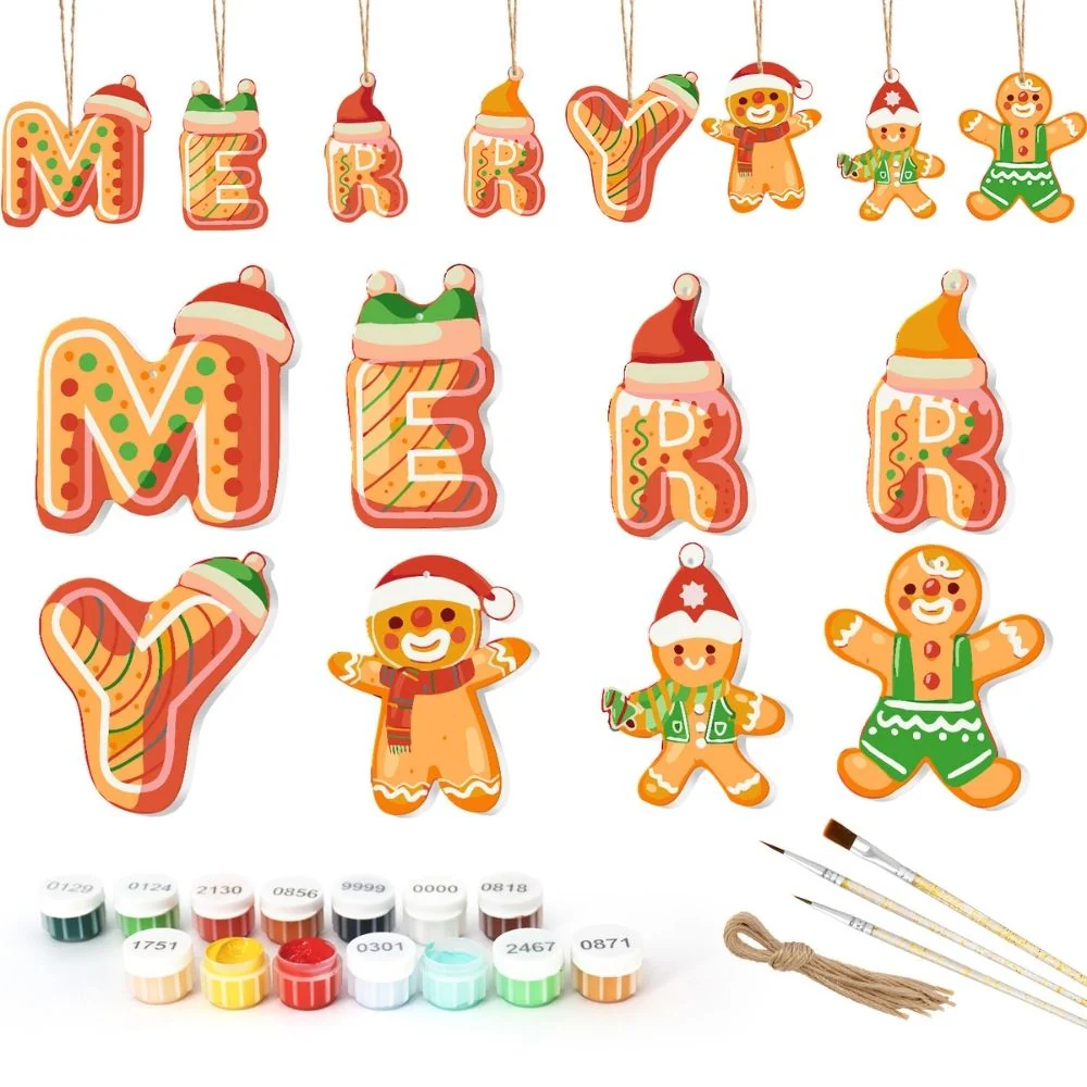 Paint by Numbers Christmas Decorations - Gingerbread Dreams Kit - Image 4