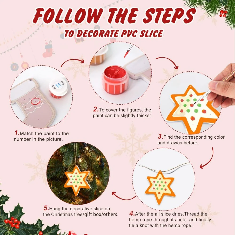 Paint by Numbers Christmas Decorations - Merry Little Icons Kit 3 - Image 9