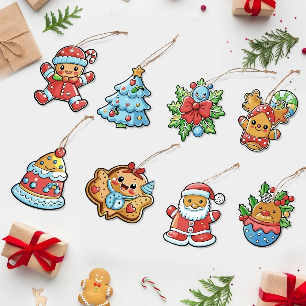 Paint by Numbers Christmas Decorations - Santa's Cookie Parade Kit
