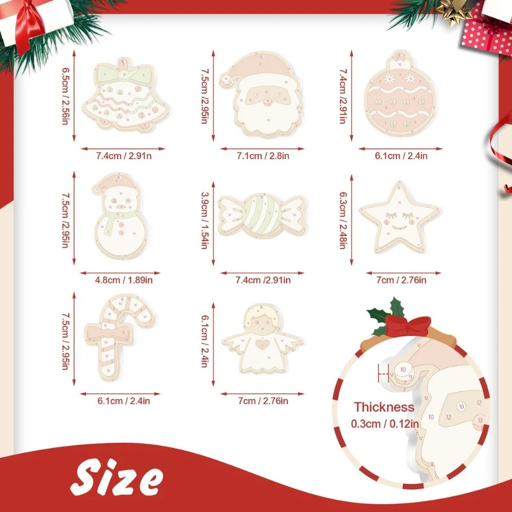 Paint by Numbers Christmas Ornaments - Bells Angel Candy Kit - Image 11