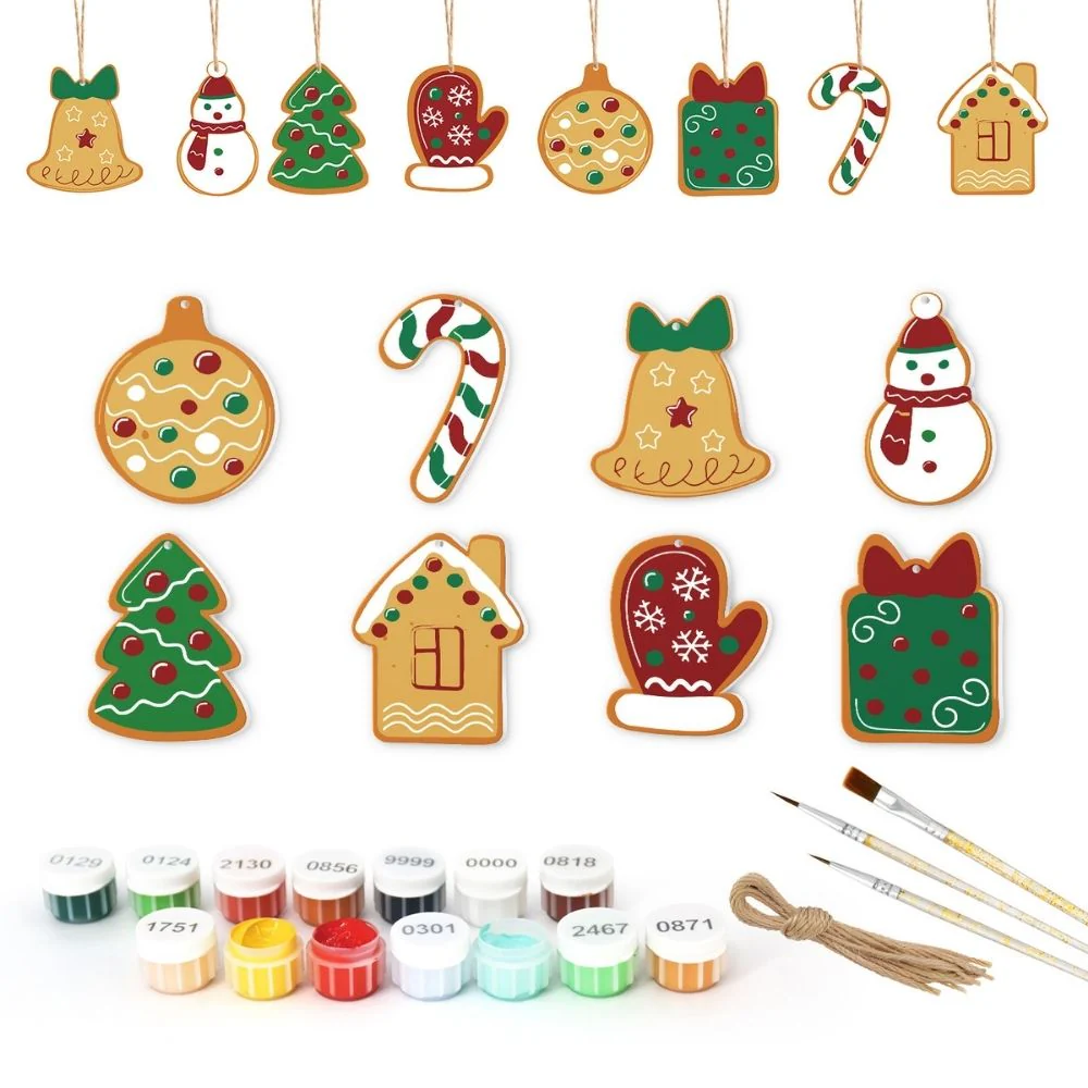 Paint by Numbers Christmas Ornaments - Mitten Gift Box Kit - Image 4