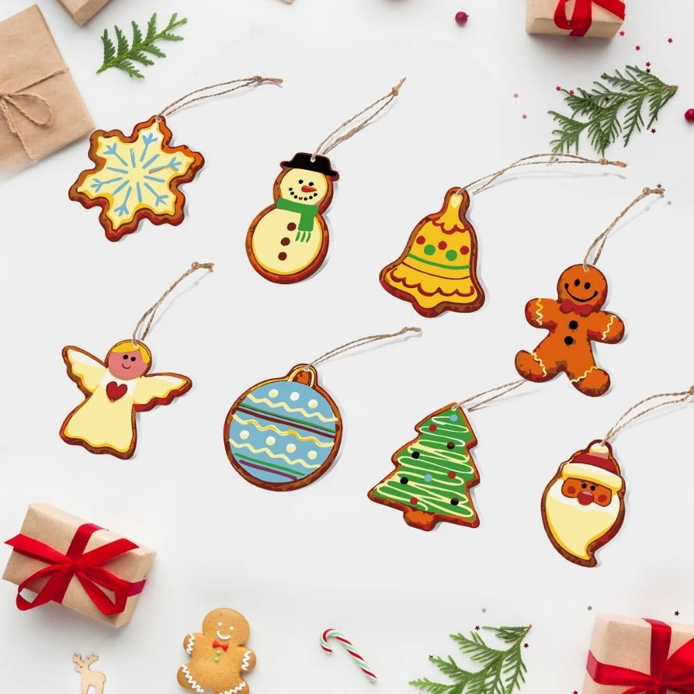Paint by Numbers Christmas Ornaments - Snowman Angel Tree Kit