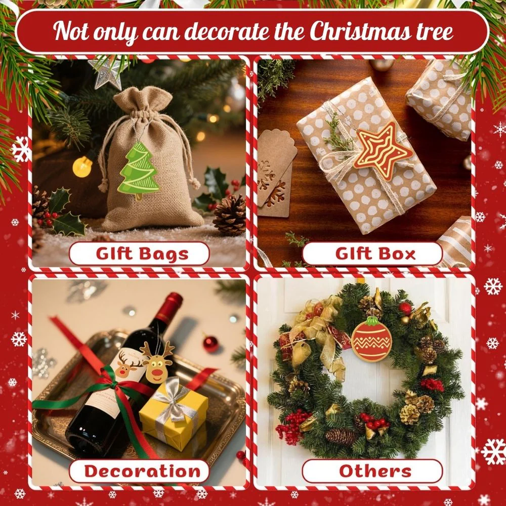 Paint by Numbers Christmas Ornaments - Star House Reindeer Tree Kit - Image 8