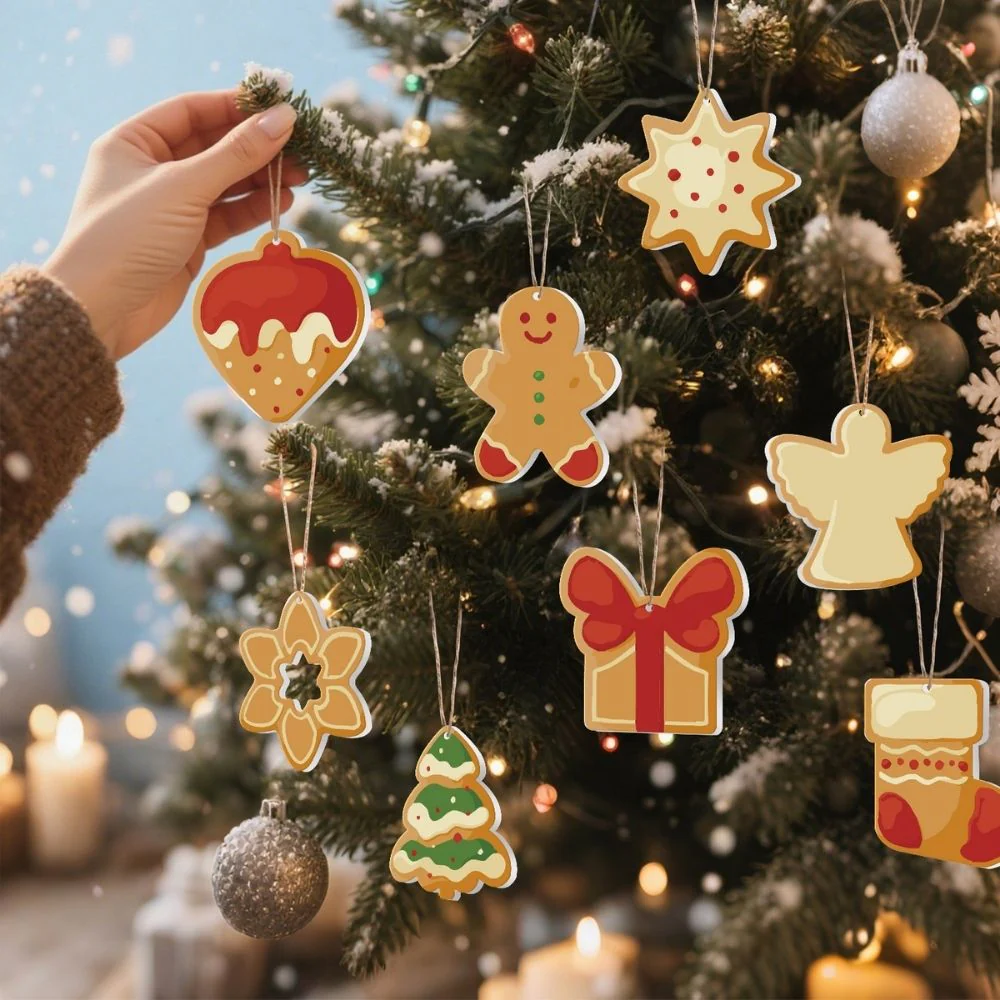 Paint by Numbers Christmas Ornaments - Star Tree Gift Gingerbread Kit - Image 3