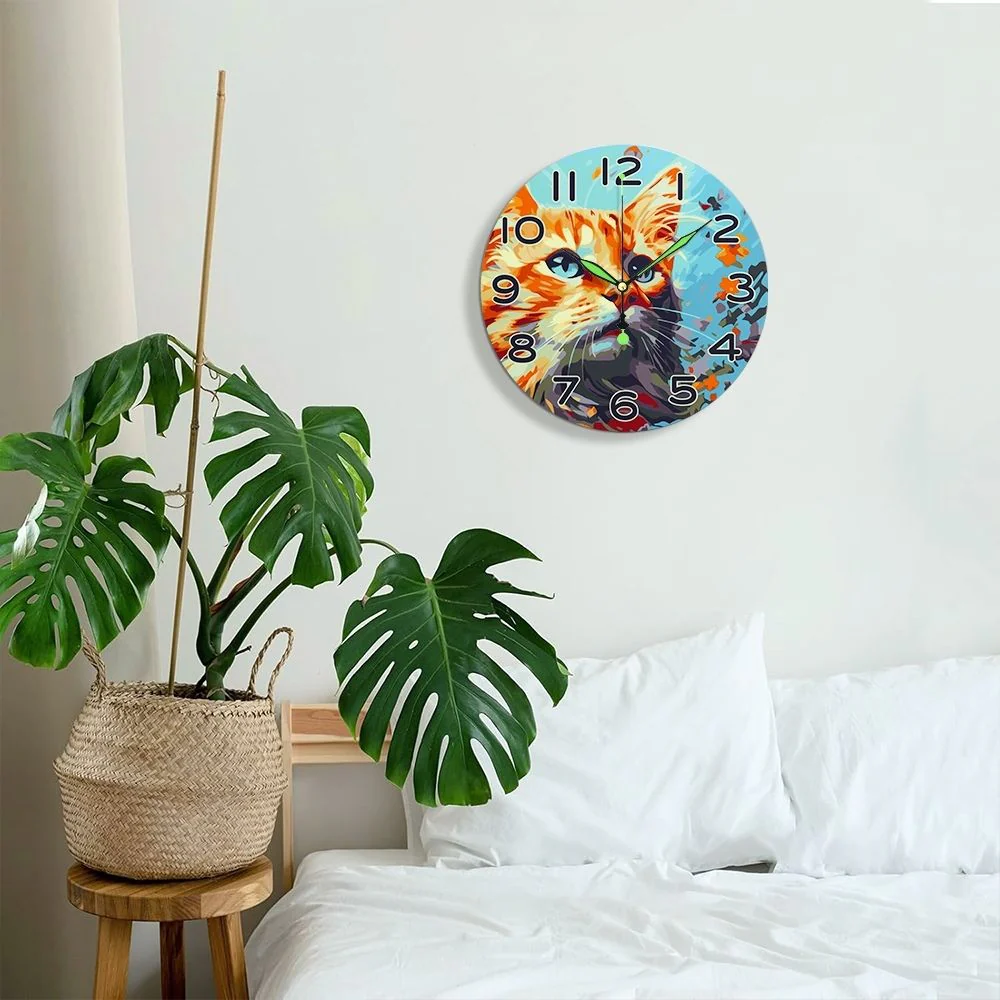 Paint by Numbers Clock - Curious Cat - Image 10