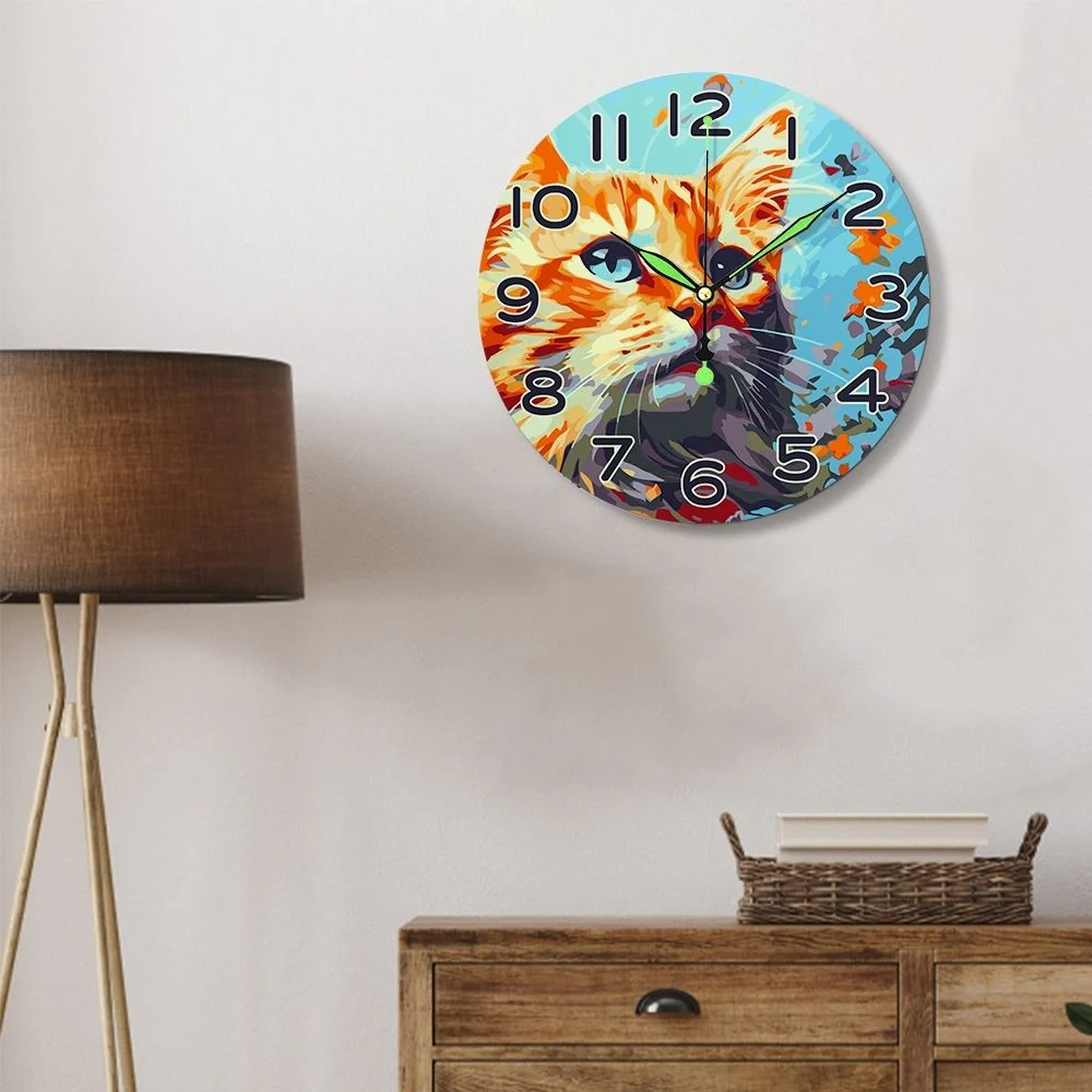 Paint by Numbers Clock - Curious Cat - Image 12