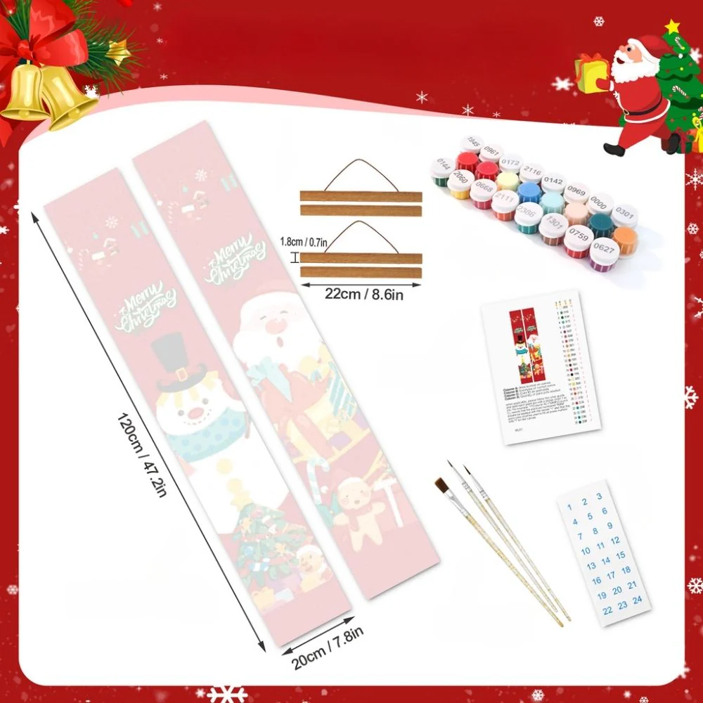 Paint by Numbers Front Door Hanging Banners - Christmas Tree Magic - Image 4