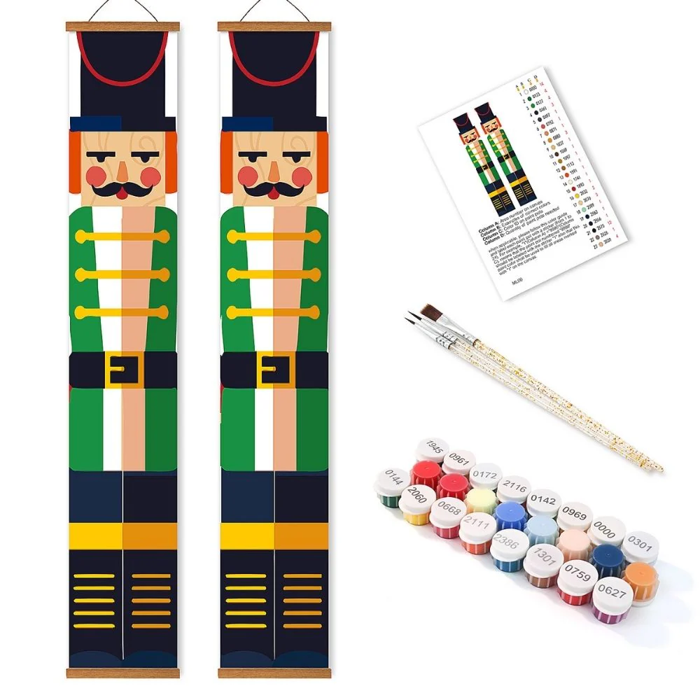 Paint by Numbers Front Door Hanging Banners - Festive Nutcracker - Image 2
