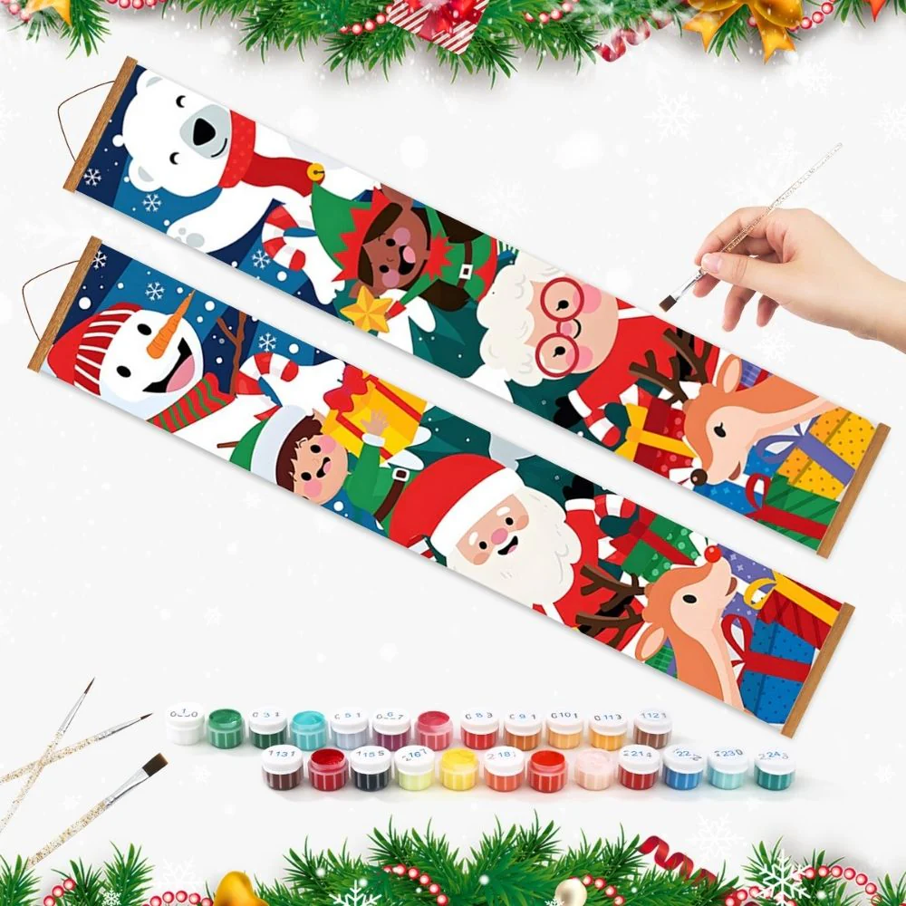 Paint by Numbers Front Door Hanging Banners - Frosty Smile - Image 3